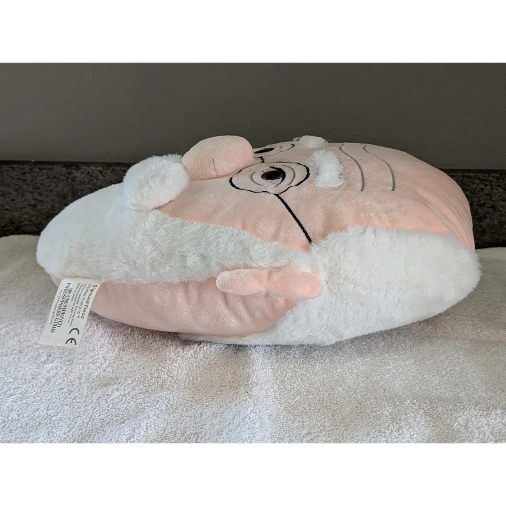 The Unemployed Philosophy Guild Sigmund Freud Pillow Stuffed Portrait Face Man